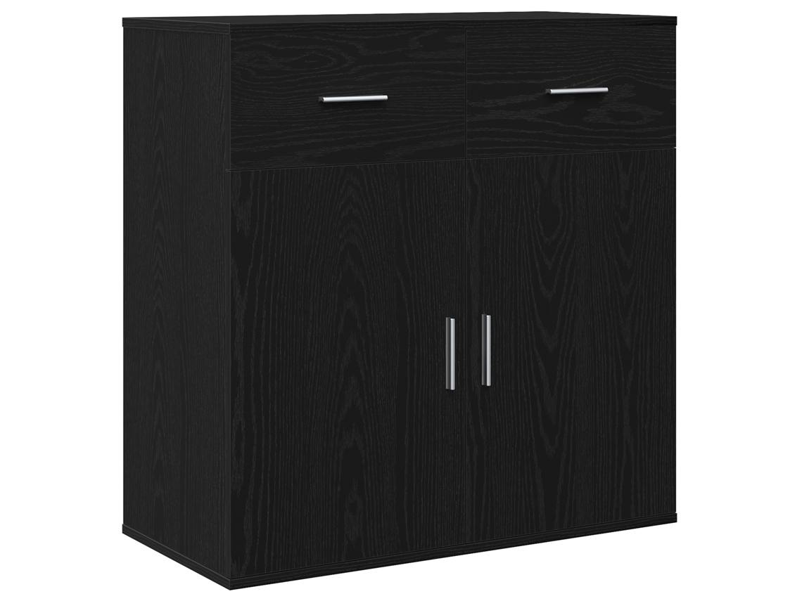 Conjunto 1 Aparador De Madeira Engenharia Vidaxl Preto Derivados De Madeira (78 X 38 X 80 Cm)