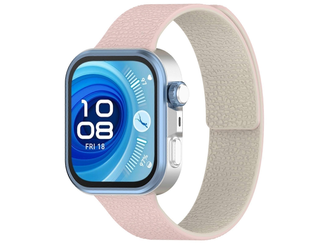 Pulseira De Silicone Magnético Macio Com Textura De Lichia Para Huawei Watch Fit4 / Fit4 Pro / Fit3