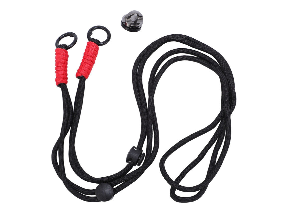 Corda anti-perda para câmera de ação, fivela de liga de alumínio, alça de nylon de liberação rápida para câmeras de bolso de 3 polegadas com rosca de 1/4" na parte inferior, preta, LAXISCREED