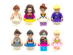 Minifiguras De Construção (princesas E Moda - 8 Peças)
