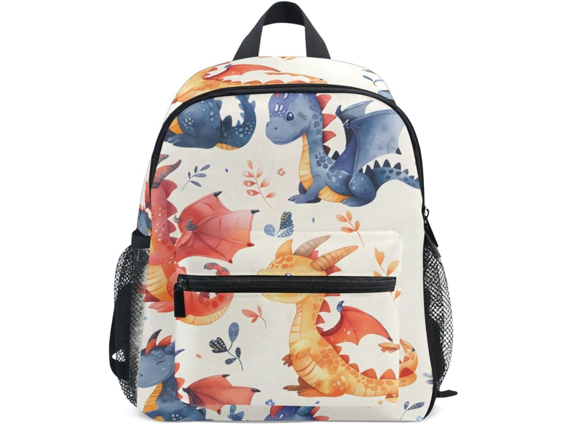 Mochila Infantil Mnsruu Com Dragões E Dinossauros Fofos Para Jardim De Infância Escolar Mini Bolsa