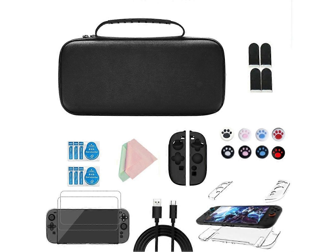 Storage Bag For Switch 2 Accessories Kit For Ns Switch 2 Joy-con Case Screen Protector Case Joystick Cap Data Cableblack