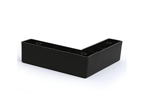 Pata plastico senka 140x140 h40mm negra