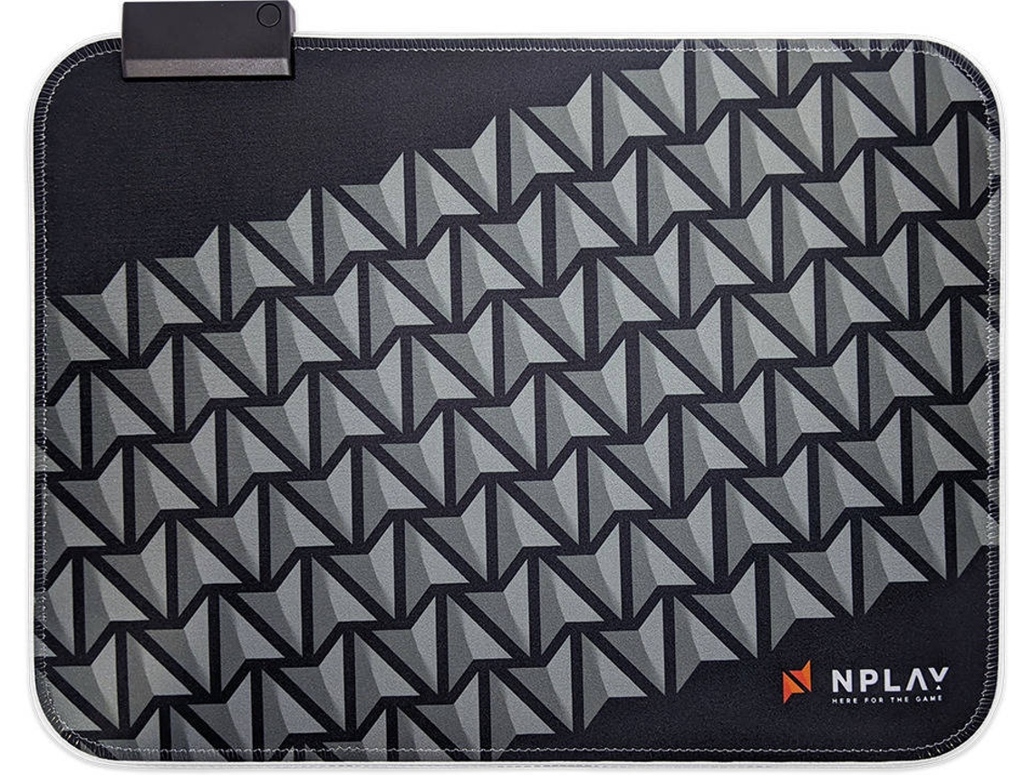 Tapete de Rato Gaming NPLAY Glide L 9.0 (Outlet Grade A - RGB - Preto)