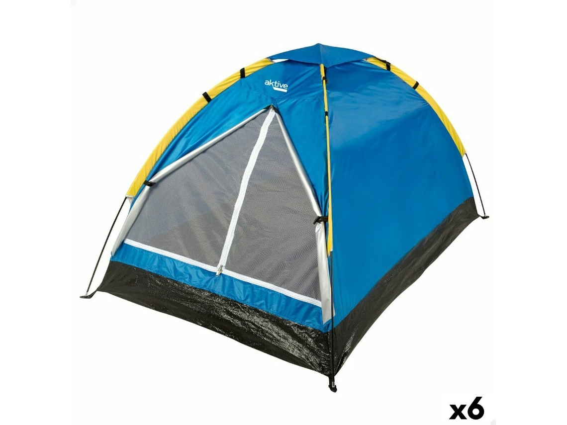 Tenda de Campanha AKTIVE 2 Pessoas 120 X 100 X 200 Cm 6 Unidades