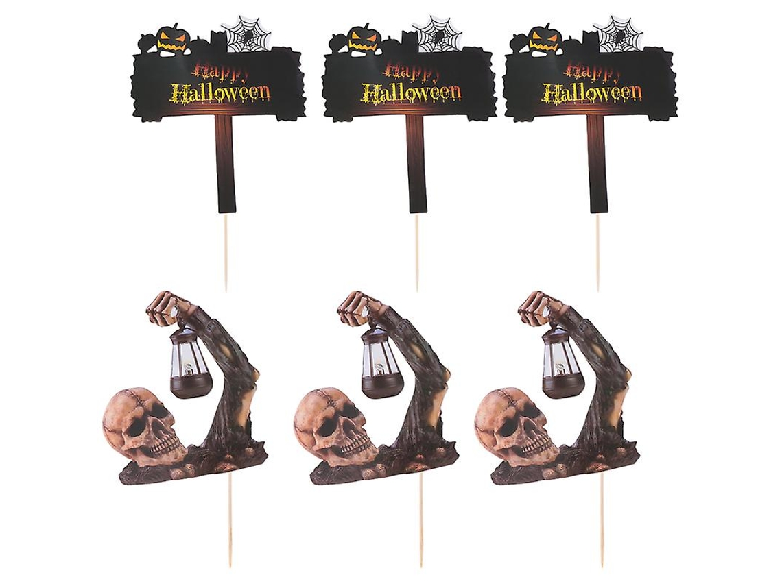 6 Peças De Topo De Bolo De Festa Para Decorações De Halloween
