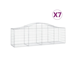 Gabion Basket, Gabion Baskets Vidaxl Prateado Ferro (200 X 50 X 60/80 Cm)