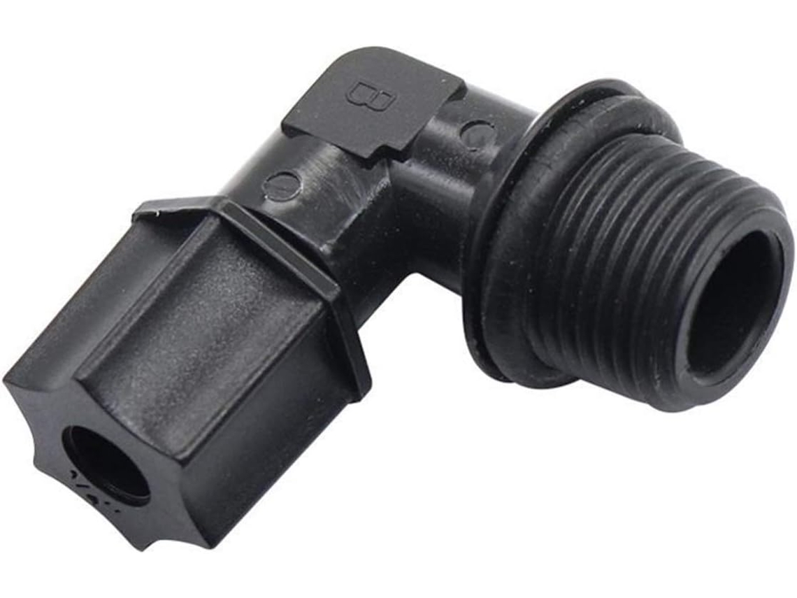 Conector de Reparo Mangueira com Rosca Macho 16 Mm para 1/4 Polegada, Cotovelo Irrigação, Rosqueado, 1 Peça | S/MARCA