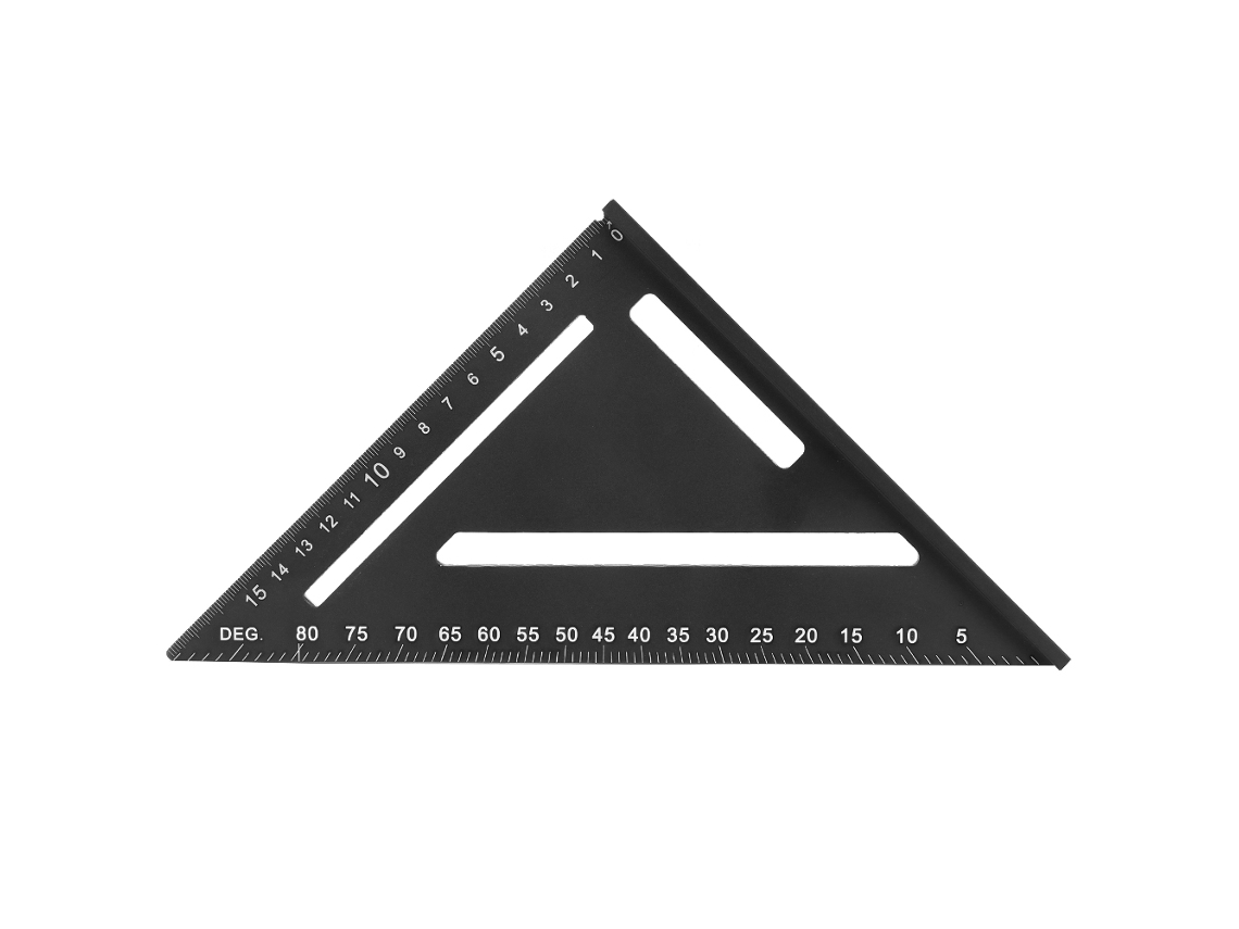 Régua Triangular De Alumínio Para Carpintaria 0~90° 1mm150mm Ferramenta De Protetor Industrial