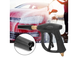 Pistola de pulverização atomizadora ajustável em latão e plástico para lavagem de carros de alta pressão.