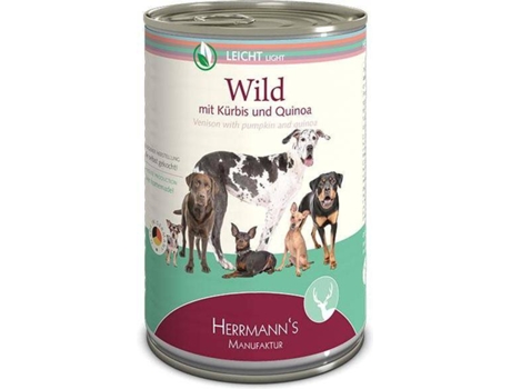 Comida para Cão HERRMANNS Light Venison with Pumpkin (800 g - Húmida - Adulto - Veado e Abobora)