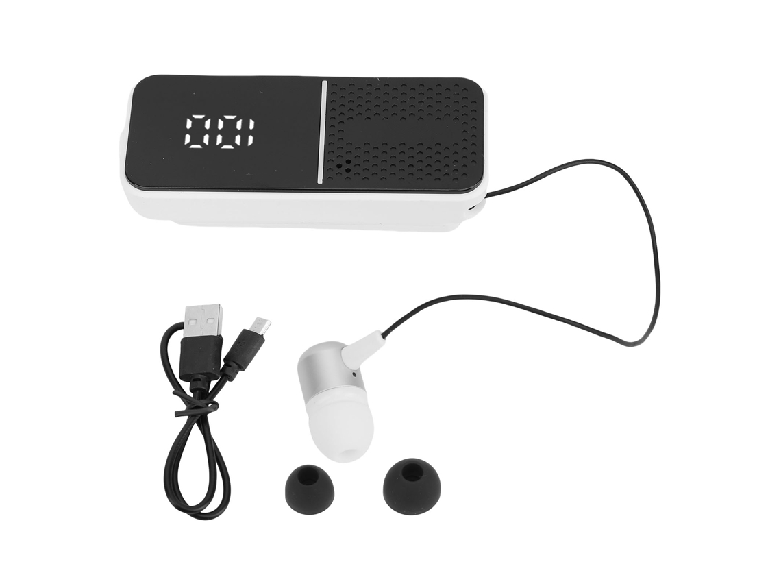 Fone Bluetooth com Vibração e Display Digital Branco LAXISCREED