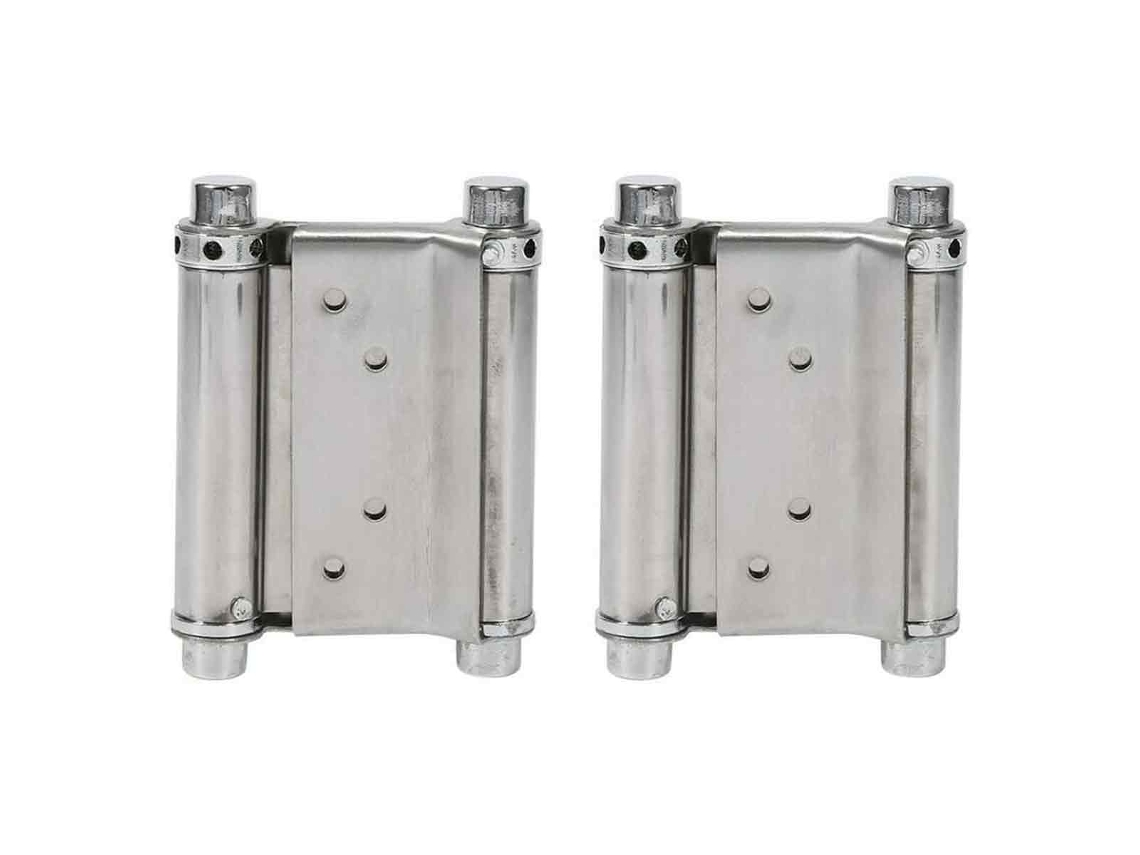 2-piece Set Of Two-way Spring Door Hinges, Stainless Steel Cafe-style Door Hinges (maximum Load Capacity 15kg).