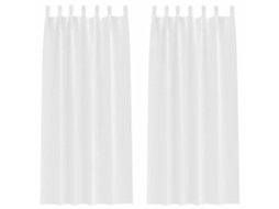 Maison Exclusive - Cortinas Blackout Com Argolas 2 Pcs Branco Puro 260 X 140 Cm