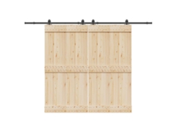 Vidaxl Kit De Ferragens Para Porta Deslizante 305 Cm Aço Preto