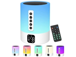 Alto Falante Bluetooth Luz Noturna Máquina De Ruído Branco Abajur De Cabeceira Despertador Para Crianças Abajur Multicolorido Para Quarto Yizhood