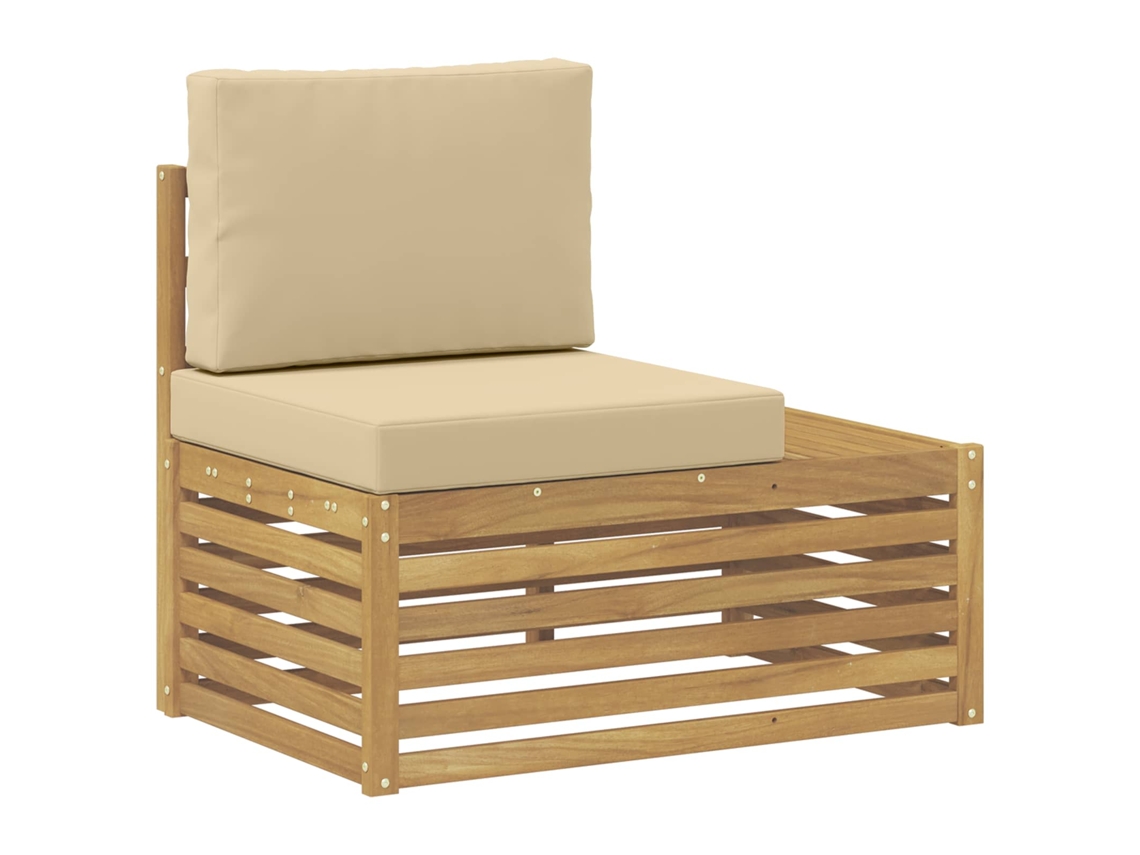 Maison Exclusive - Sofá De Canto Externo Com Almofada Branco 91 X 63 X 73 Cm