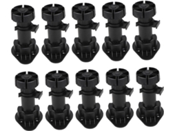 Pés De Plástico Ajustáveis Para Armários E Sofás, 10cm, Pretos, Para Móveis, Armários E Mesas De Centro 10 Unidades