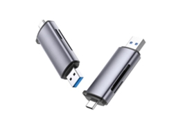 Leitor de cartão USB/micro USB Type C, 3.0, prateado, multimídia, STELASPLEN