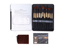 Conjunto De Pincéis De Nylon Com Cabo De Madeira Para Água E Guache 12 Peças Fornecedores Artísticos