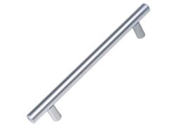 Pacote com 12 Puxadores em Zamac de 128 mm Cromado Fosco HARDWAREXCHANGE