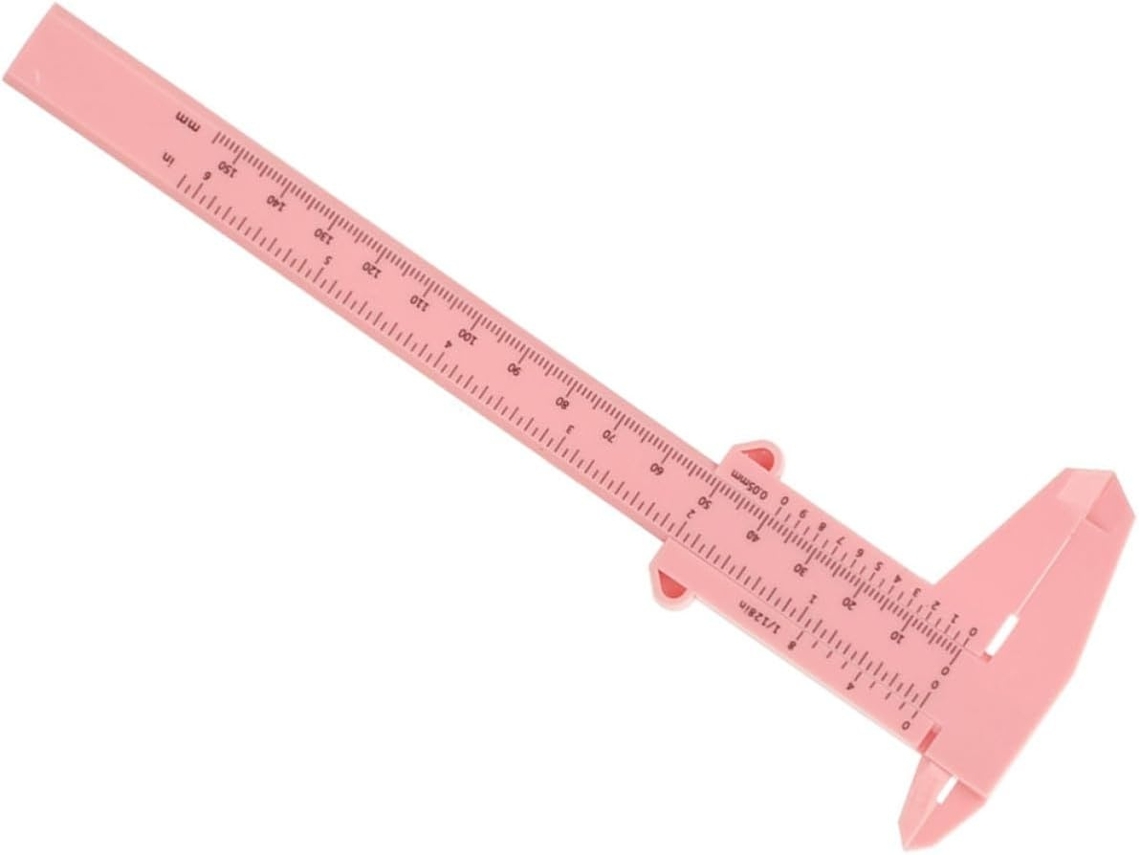 Lurelia Paquímetro Em Plástico 150mm Com Portátil E Leve Para Sobrancelhas E Maquilhagem