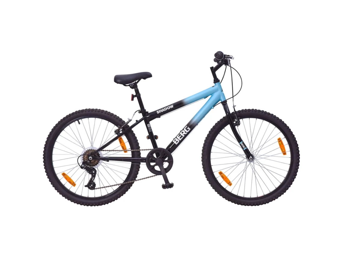 Bicicleta Júnior Shadow Roda 24'' 8-10 Anos Azul e Preta BERG 1 un