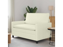 Vidaxl Sofá Creme 126 X 81 X 87,5 Cm Tecido