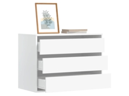 Vidaxl Cómoda 80x41x58 Cm Derivados De Madeira Branco