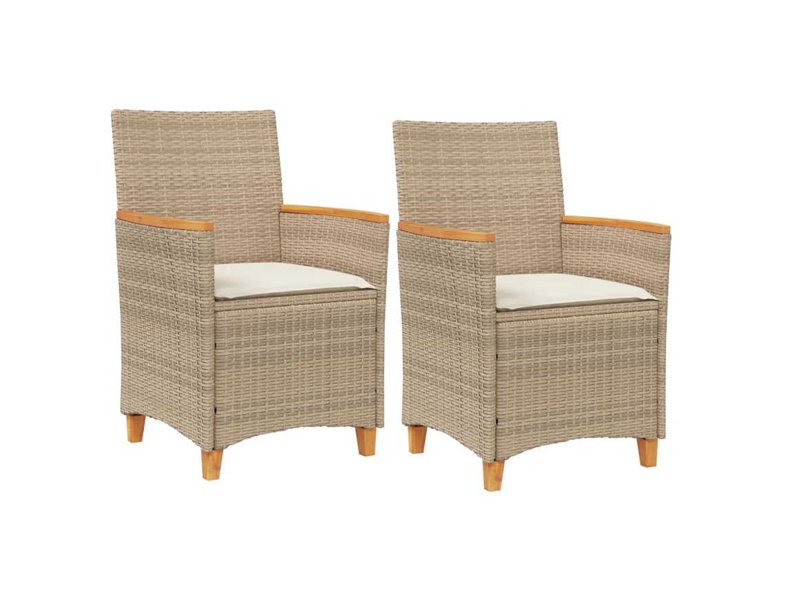Garden Chair, Garden Chairs Vidaxl Bege Rattan / Vime (n/a)