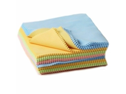 Pacote com 20 Unidades, Panos de Microfibra/ Limpeza, 13 Cm Multicoloridos BRILVIBERA