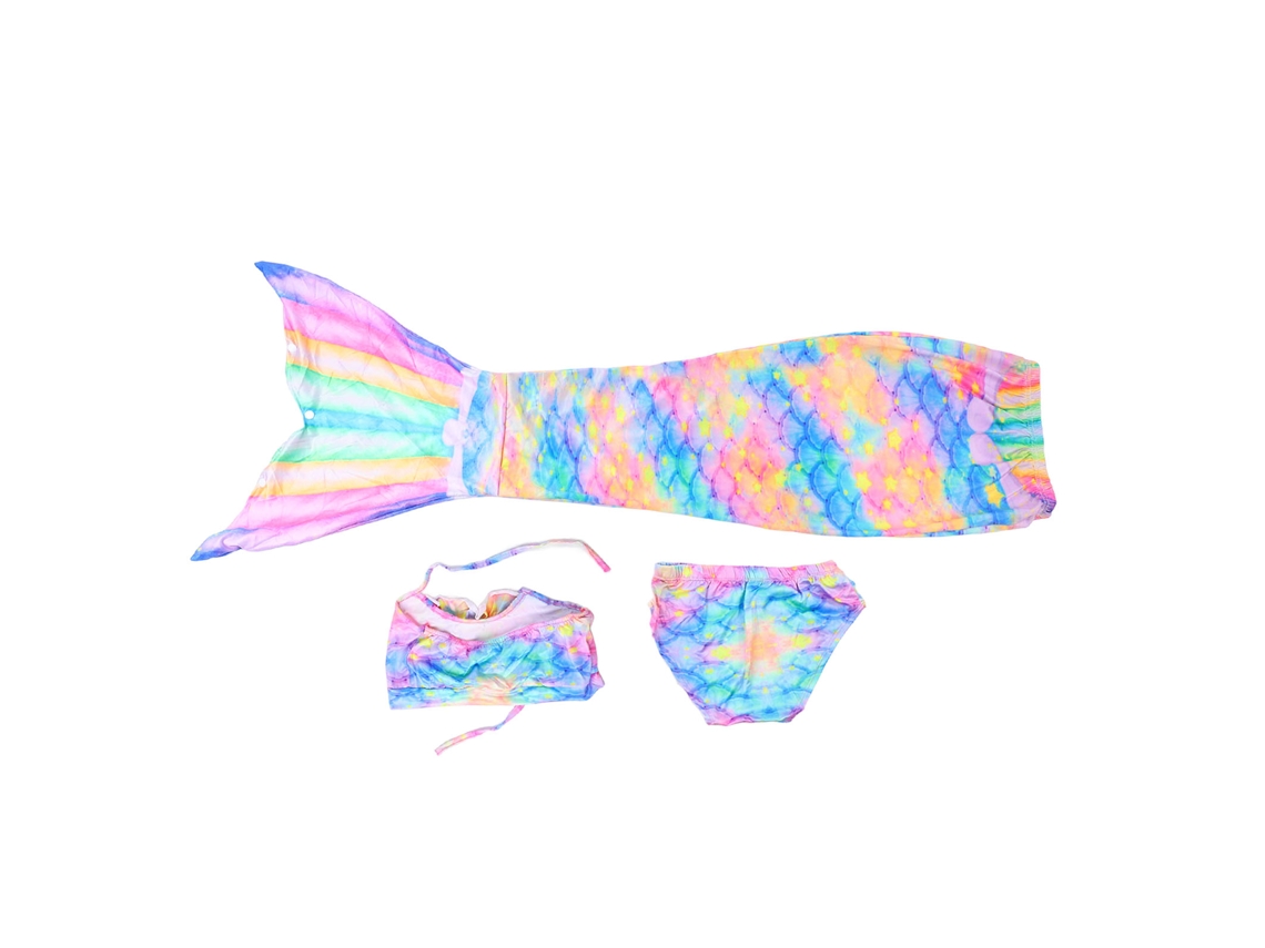 Bikini Infantil 3 Peças com Cauda Poliéster 120cm
