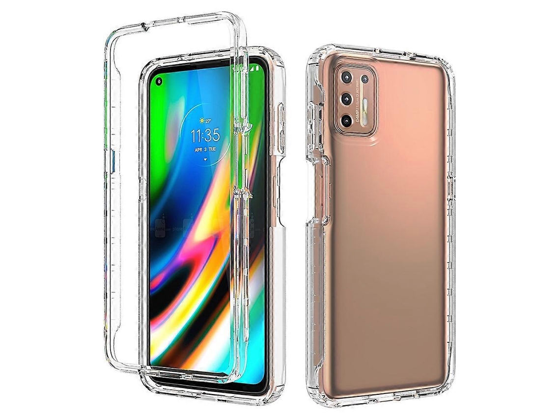 Capa Protetora Para Motorola Moto G9 Plus, À Prova De Choque, De Alta Transparência, Com Duas Cores, Pctpu, Cores Vibrantes