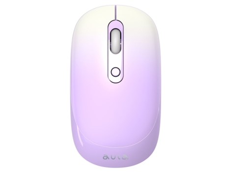 Mouse Sem Fio AULA Am207 2.4G com 4 Teclas 800-1900Dpi Roxo