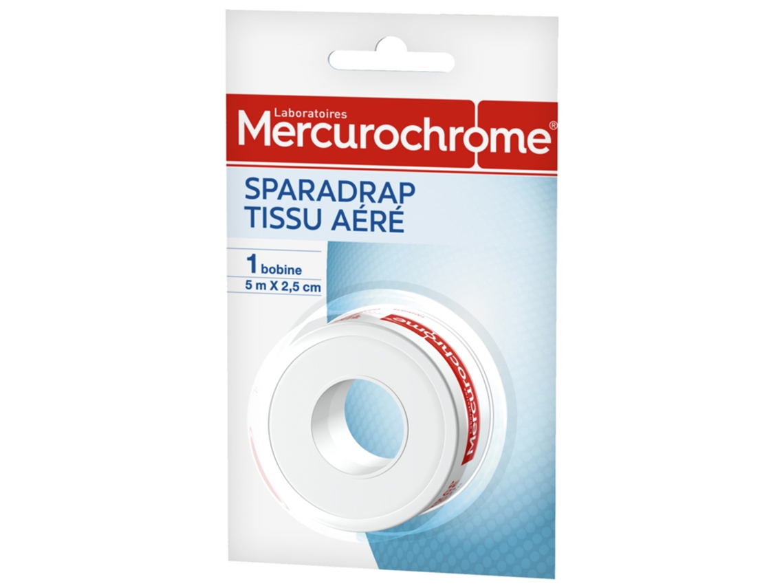 Fita de tecido aerado 5 MX 2,5 cm MERCUROCHROME