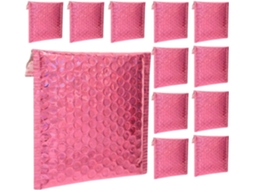 Pacote com 50 Envelopes Pequenos de Bolha Amosfun, 6x10 Cm, Feitos Filme Alumínio Pet, Embalagem Anti perfuraç