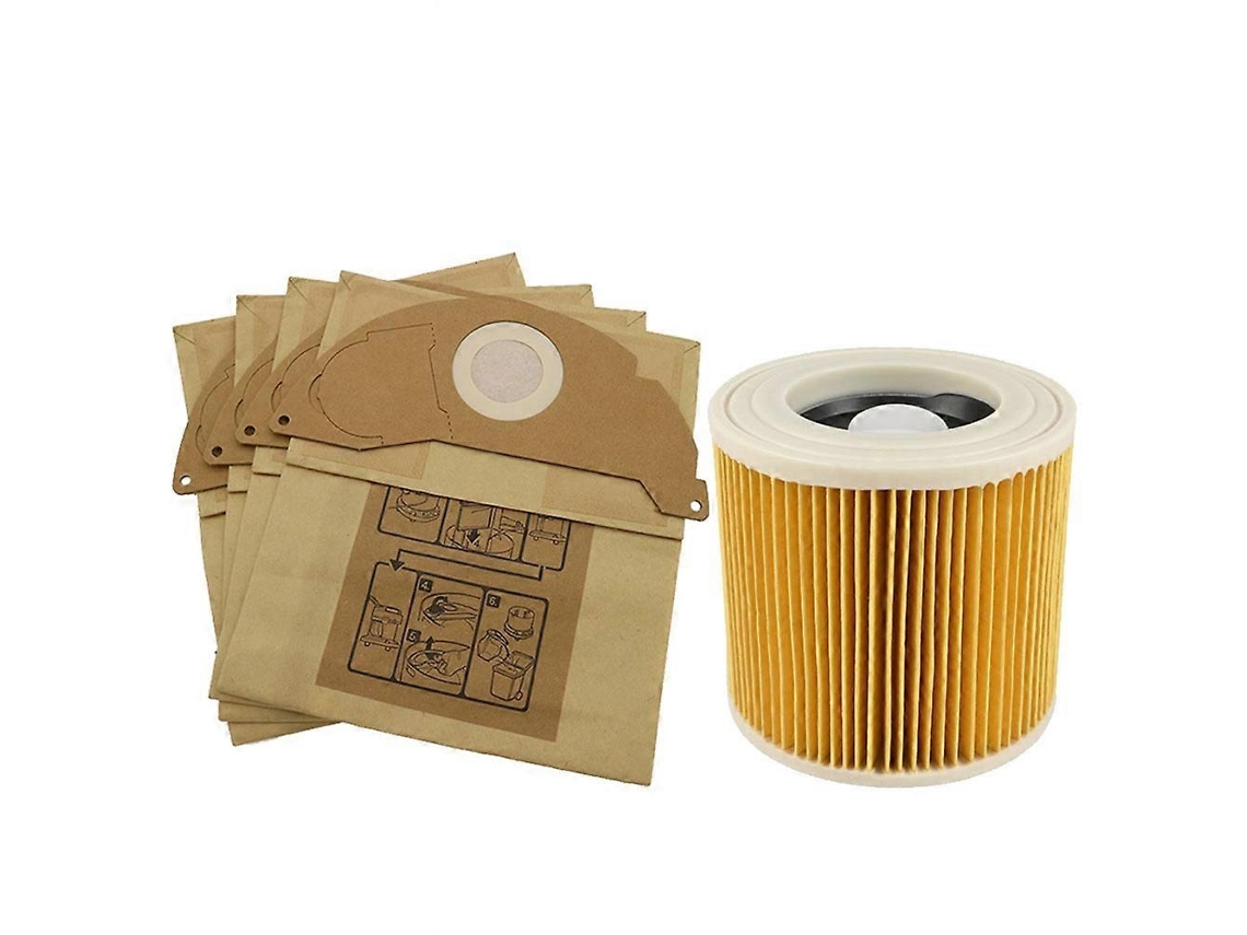 Paper Bags Dust Hepa Filters For Karcher Vacuum Cleaners Wd2250 Wd3.200/3.600 Mv2/3 Wd3 A1000/2204/2251/2064/2101 K2301