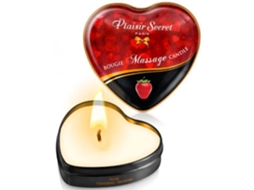 Mini Vela de Massagem Morango Caixa Coração 35Ml U Morango PLAISIRS SECRETS
