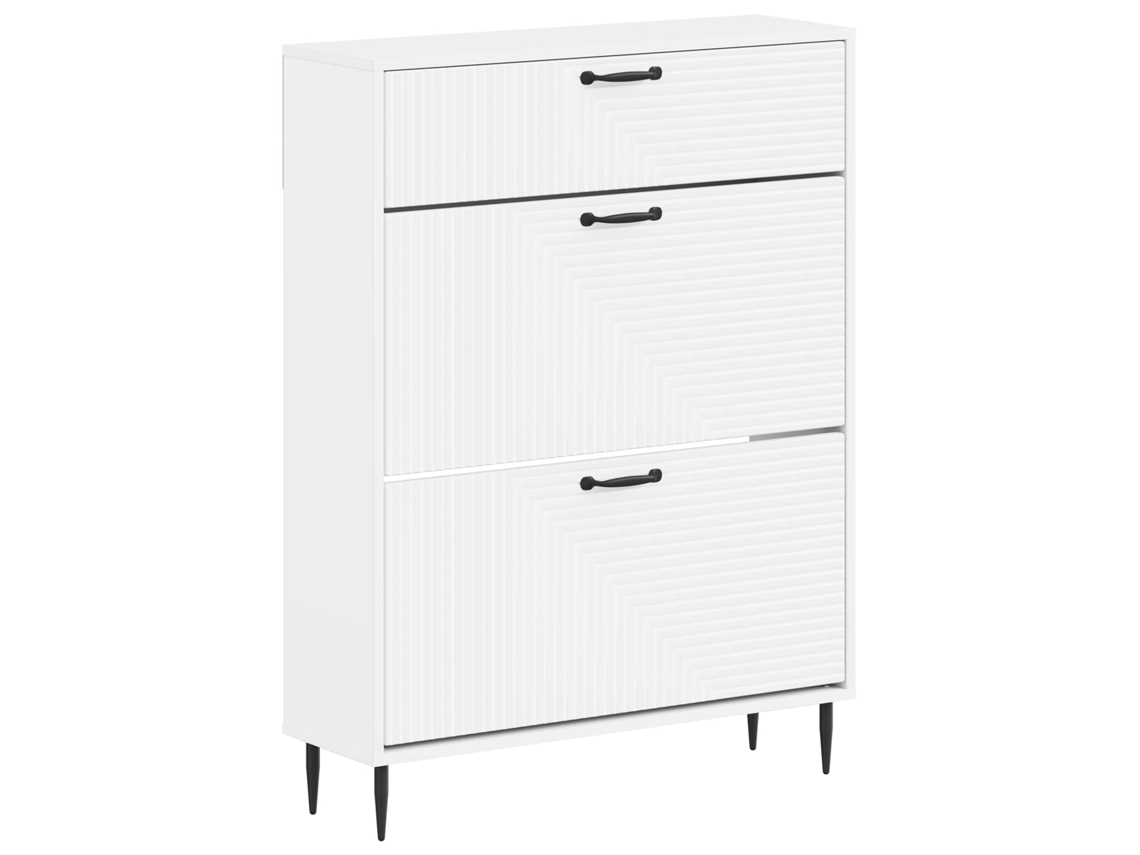 Vidaxl Armário De Sapatos Haarlem 78 X 24 X 103 Cm Branco