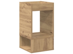 Mesa de Apoio Carvalho Artesanal 30 X 30 X 56 Cm MAISON EXCLUSIVE
