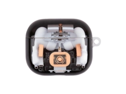 Capa protetora para fones de ouvido AirPods 4 com estrutura mecânica GIECY
