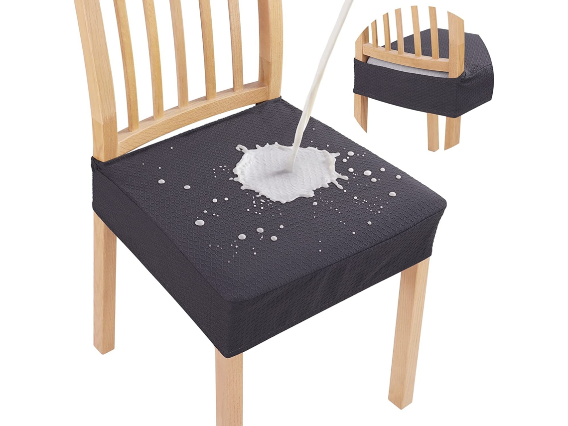 1 Pacote Protetor Removível de Capa para Cadeira de Sala de Jantar para Casa Restaurante-Cinza Escuro EVELTEK Universal size