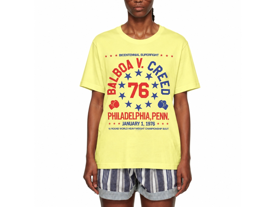 Rockinstone Rocky Balboa V Creed 76 Yellow Heather T-shirt Size:xl