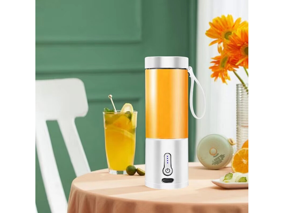 Branco Liquidificador Portátil Potente 530ml Smoothies Shakes Usb Recarregável Processador Alimentos Copo