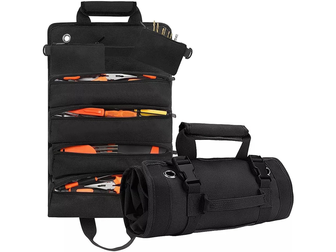 Bolsa para ferramentas manuais Uonlytech de grande capacidade, dobrável, com vários compartimentos e altura resistente.