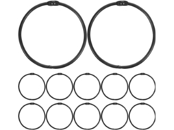 Conjunto De 24 Ganchos Circulares Ferro Para Cortina Chuveiro,