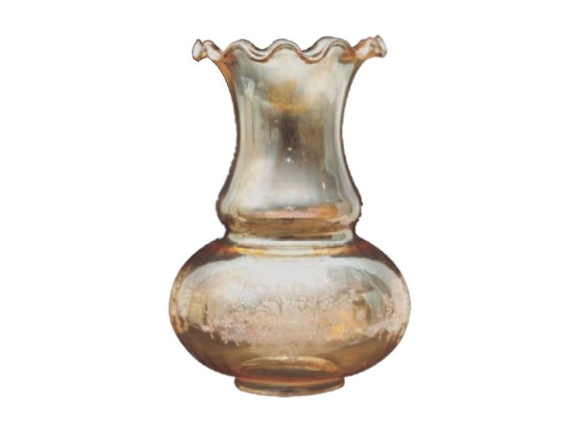Abajur de Vidro Irene 15X13Cm Boca Âmbar 5Cm