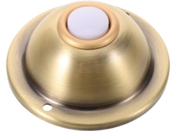 Campainha de Parede Decorativa Retro Housouutil, Botão Redondo em Ferro Dourado, Com Fio Escritório E