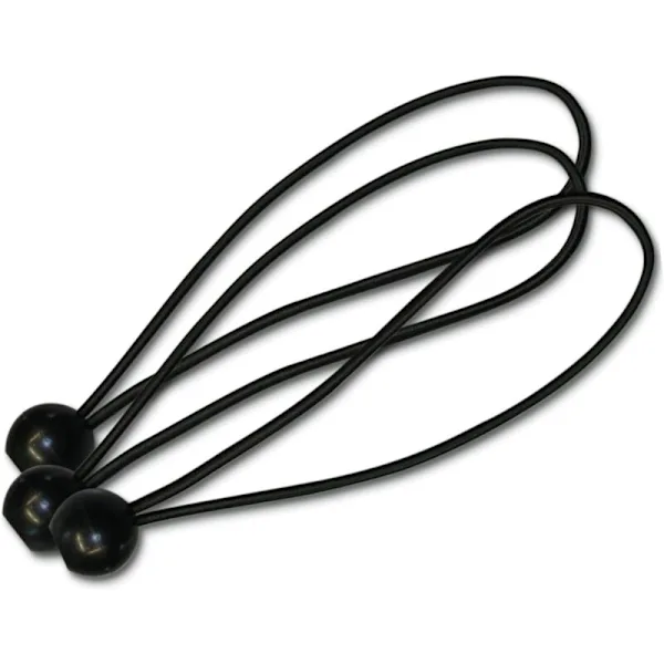 Conjunto De 12 Elásticos Profissionais Com Bola Para Fixação Lonas, Bicicletas E Carros, Extra Resistentes E Com Proteção Uv, 20 Cm, Preto