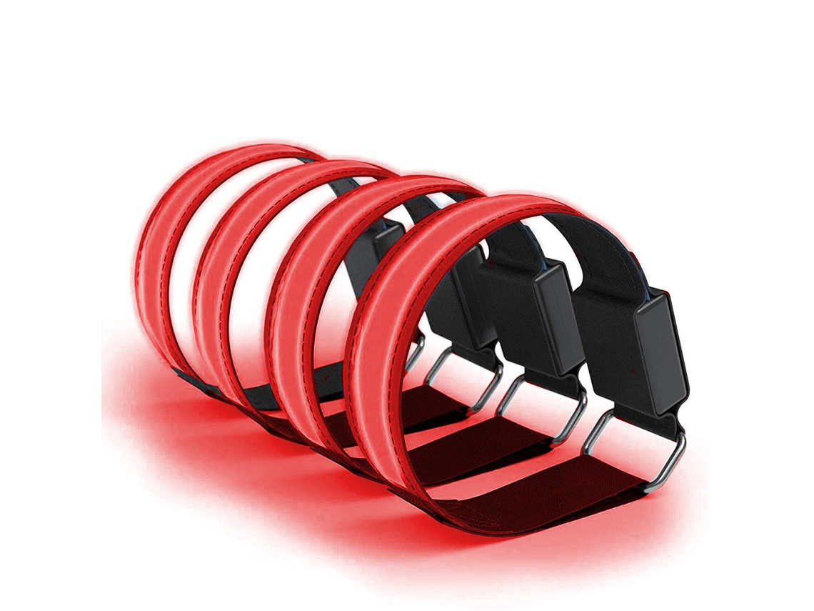 Pulseiras Luminosas para Braço Usb Refletivas Business 4pcs